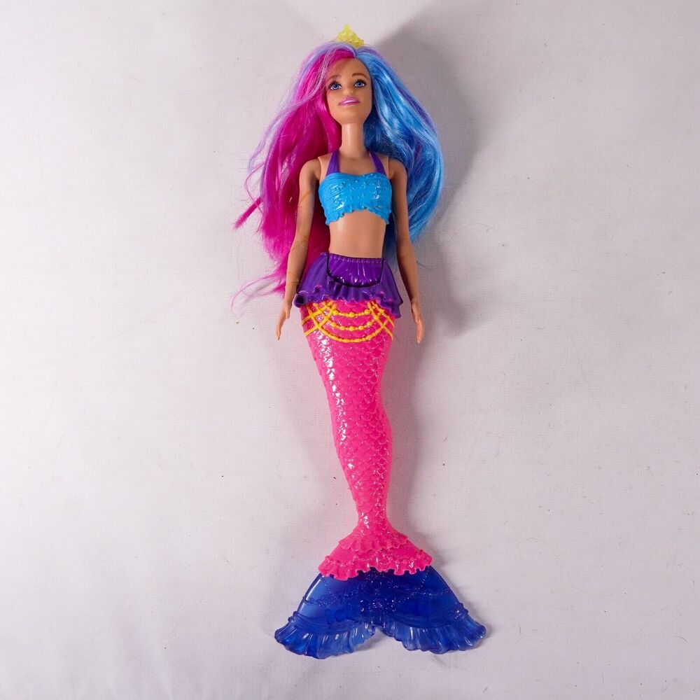 14" Mermaid Dreamtopia Barbie Doll Action Figure Toy Model Mattel Pink Blue Hair